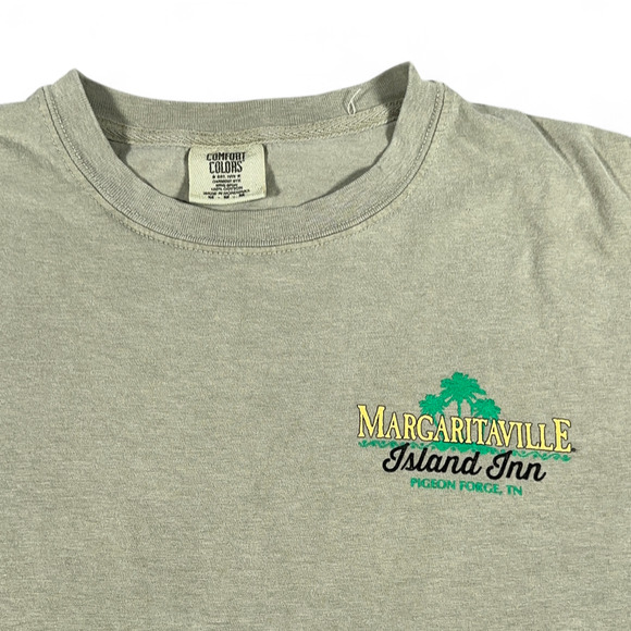 Margaritaville Shirt Adult MEDIUM Green Pigeon Forge Tennessee Woody Wagon - Picture 3 of 7